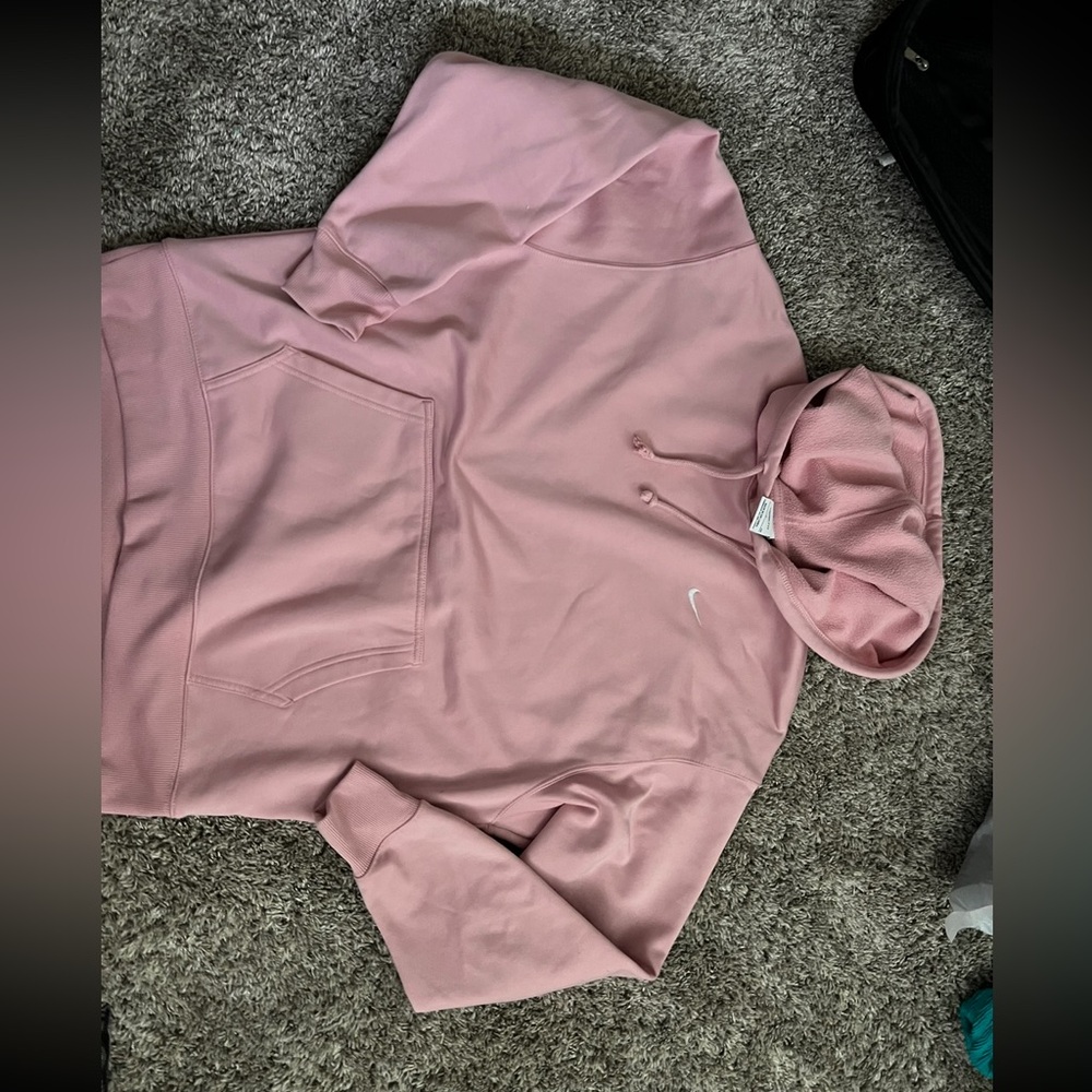 Pink Nike hoodie, smooth material